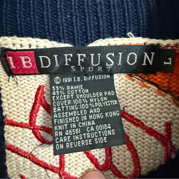 I.B. DIFFUSION Women LARGE Vintage 90's Sequined Beaded Ugly Christmas Sweater - Picture 7 of 10